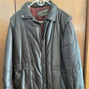 Vintage 1970s Golden Collection by Raffaelo Leather Jacket Brown